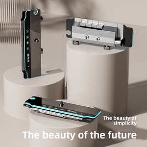 Ensemble de douche mural gris anthracite économique, avec robinet mitigeur bain-douche à jet pluie et commandes à touches piano, système complet - Product Image 6