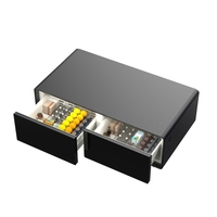 Table basse intelligente Primst avec 2 tiroirs réfrigérants et recharge sans fil pour salon