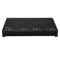 Cuisinière électrique double zone à deux brûleurs 2000W+2000W, économie d'énergie, avec écran tactile coulissant, appareils électroménagers