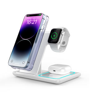 شاحن لاسلكي محمول <span class=keywords><strong>3</strong></span> في 1 مخصص من المصنع، محول شحن سريع، حامل قابل للطي، شاحن لاسلكي <span class=keywords><strong>3</strong></span> في 1 - Product Image 6