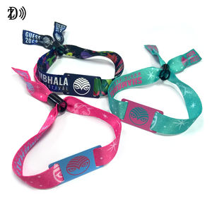 맞춤형 로고 풀 컬러 밴드 NFC MIFARE 초경량 EV1 팔찌 <span class=keywords><strong>RFID</strong></span> 방수 1 회 원단 짠 키 팔찌 - Product Image 5