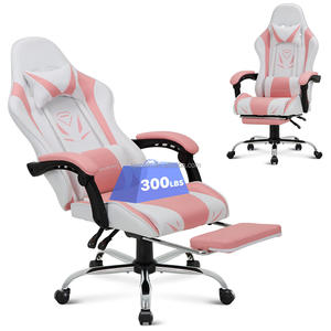Silla de juego rosa más barata de <span class=keywords><strong>Chaho</strong></span>, <span class=keywords><strong>sillas</strong></span> de ordenador de juego Led, luz Rgb, silla de juego para Gamer con reposapiés y masaje - Product Image 1