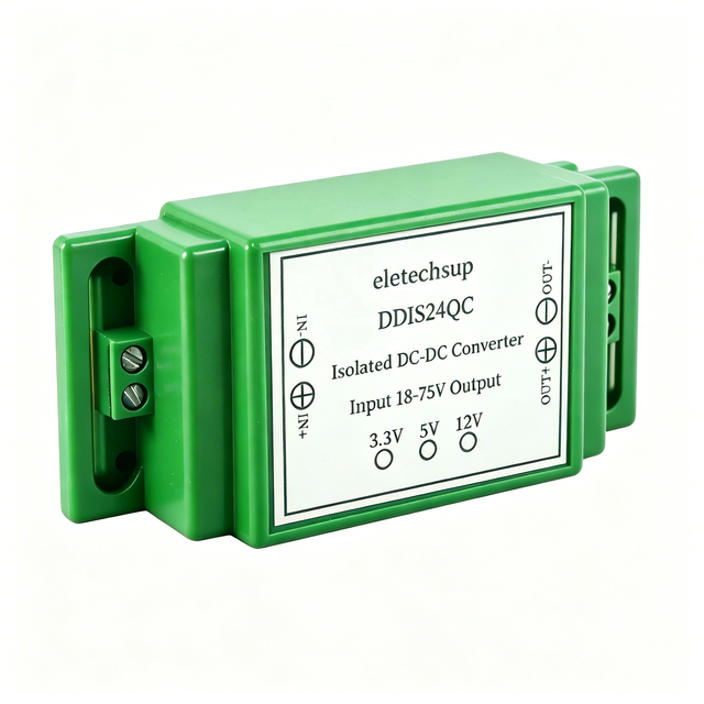 DDIS24QC 15W DC 24V 36V 48V to 12V 5V 3.3V DIN Rail Isolated Power Supply Module DC-DC Buck Converter for PLC RS485 IO Relay LED