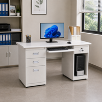 Bureau d'ordinateur multifonctionnel moderne en métal durable et écologique, poste de travail autonome pour la maison, le bureau et le commerce