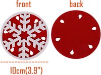 Tapis et tampons en feutre minimalistes Conception d'ambiance festive de Noël pour les sous-verres et les sets de table