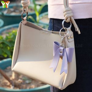 Cute <b>Bow</b> Pu Leather Butterfly Style Bag Charm Stocked Elegant Keychain Gift - Product Image 5