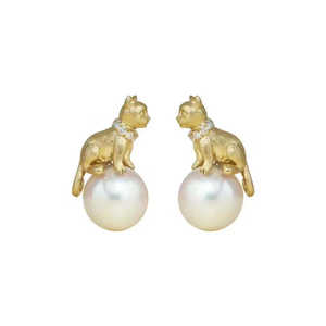 Juego de Joyería Fina de Plata S925, Accesorios de Perlas DIY con Colgante de Conejo Dorado Vacío, Accesorios para Pendientes 9311 - Product Image 4