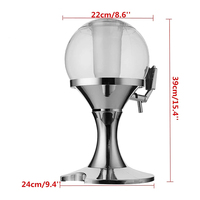 Dispenser Minuman Bulat Bergaya Perak 3.5L dari Produsen, Menara Bir, Server Minuman Globe, Perlengkapan Bar, Perlengkapan Pesta