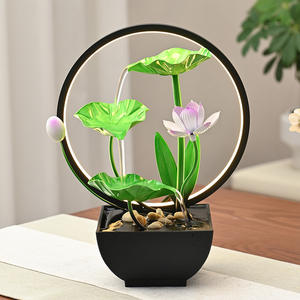 מותרות בעבודת יד שרף מותרות בעבודת יד קישוטי מים אוטומטית במחזור מים שופכים תכונה עבור סלון גן עיצוב משרדי מתכת - Product Image 2