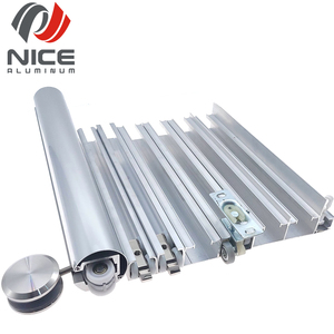 OEM tùy chỉnh đôi theo dõi Bypass trượt Barn <span class=keywords><strong>Door</strong></span> phần cứng thiết kế hiện đại trượt kính đường sắt theo dõi cho cửa trượt ứng dụng - Product Image 1