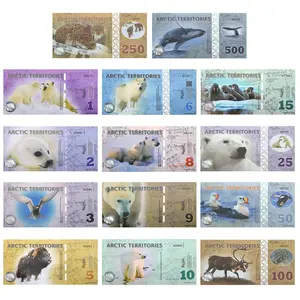 북극 기념 지폐 전체 세트 14 다른 교단 1 2 3 5 6 8 9 10 15 25 50 100 250 500 달러 컬렉션