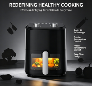 <span class=keywords><strong>Freidora</strong></span> de Aire <span class=keywords><strong>Cecotec</strong></span> sin Aceite de Acero Inoxidable 6.5L Window 6500 1700W PerfectCook Tech 12 Programas Pantalla Táctil Temperatura 80-200C - Product Image 5