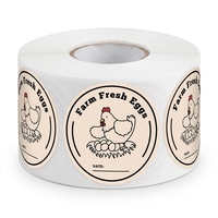 Étiquettes adhésives personnalisées pour cartons d'œufs pour les fermes et les producteurs d'œufs, autocollants pour cartons d'œufs frais de la ferme, étiquettes d'emballage d'œufs pour l'agriculture