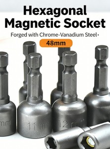 <span class=keywords><strong>Douille</strong></span> hexagonale magnétique puissante à impact profond pour vis, fixations, travail du bois et construction - Product Image 3