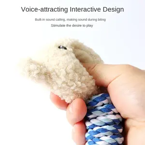 Pet Supplies Pi Pi Tao Polar Bear Plush Cotton Rope Two-in-One Toy Dog Molar Pet Toy