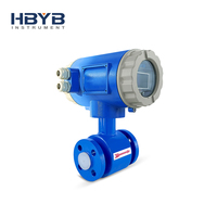 Medidor de Flujo Electromagnético Digital HBYB con Pantalla LCD OLED, Salida 4-20mA, Comunicación RS485, para Agua, Aceite, Líquidos Químicos