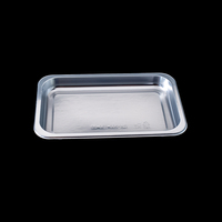 Barquette jetable en PET argentée, boîte pour aliments pour bébés, contenants pour steaks, fruits de mer, fruits et légumes biologiques, prolonge la durée de conservation, réduit la perte