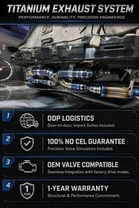 Échappement en titane de qualité supérieure pour améliorer les performances, compatible avec la valve OEM pour Chevrolet <span class=keywords><strong>Corvette</strong></span> C8 Z51 Stingray, simulateur de valve - Product Image 2