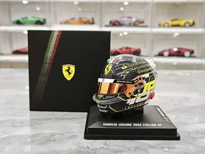 Casque de course en résine LookSmart <span class=keywords><strong>F1</strong></span> Leclerc à visière relevable à l'échelle 1:5 pour la décoration de la maison et la collection des passionnés de <span class=keywords><strong>F1</strong></span> - Product Image 1
