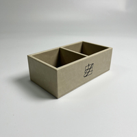 Boîte de rangement pour sachets de thé/café en cuir PU de luxe personnalisée pour les bureaux d'hôtel, boîtes à sachets de thé et boîtes de télécommande.