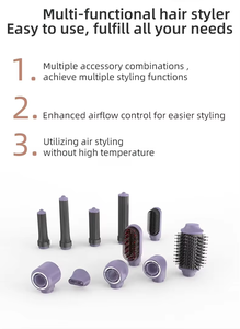 OEM ad alta velocità arricciacapelli piastra per arricciacapelli spazzola aria calda pettine asciugacapelli Set Multi Styler <span class=keywords><strong>capelli</strong></span> 5 6 7 8 <span class=keywords><strong>10</strong></span> <span class=keywords><strong>in</strong></span> <span class=keywords><strong>1</strong></span> - Product Image 6