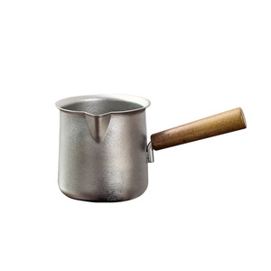 Tasse à thé en titane pur 300 ml, résistante à la chaleur, design minimaliste, avec poignée en bois - Product Image 3
