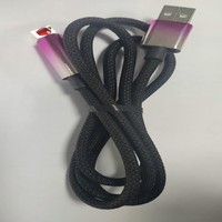 Kabel Data Kompatibel Kamera dengan Tampilan Digital Warna Gradasi, Tipe-C 100W PD 5A Pengisian Cepat, Konduktor Tembaga Murni, dan Jalinan Nilon