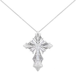 Exquisite 925 Sterling Silver <b>Cross</b> Pendant VVS/D Moissanite High Quality for Necklace - Product Image 2