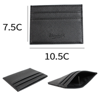 Dompet tempat kartu kulit PU paten ramping minimalis Logo kustom tempat kartu kredit pabrik langsung grosir