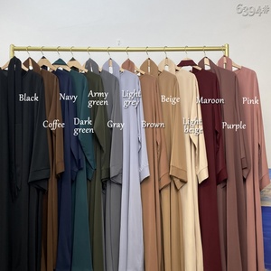 6394# Super Best Sale Classic Abaya <b>Dress</b> Back Zipper With Belt Casual Versatile Simplicity <b>Eid</b> Ramadan Kaftan Women <b>Dress</b> - Product Image 6
