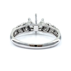 Vente en gros – Monture semi-encadrée classique et élégante en or blanc massif 18 carats avec diamant véritable, qualité supérieure, idéale pour un cadeau d'anniversaire - Product Image 2
