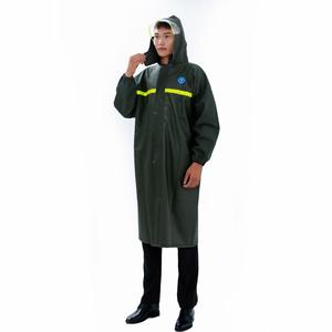 Revêtement Polyester imperméable en PU, combinaison <span class=keywords><strong>de</strong></span> <span class=keywords><strong>pluie</strong></span> longue, vert foncé, hi vis <span class=keywords><strong>de</strong></span> sécurité, travail, pêche, agriculture - Product Image 1
