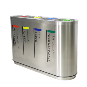 <span class=keywords><strong>Pattumiera</strong></span> <span class=keywords><strong>in</strong></span> acciaio inossidabile classificato Multi-compartimento per esterni - Product Image 3