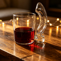 Tasse en verre personnalisée avec poignée originale, en verre borosilicate transparent de haute qualité, pour boissons, usage domestique quotidien