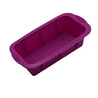 Moules à pain rectangulaires flexibles en silicone de qualité alimentaire, résistants à la chaleur, pour la cuisine et la pâtisserie maison DIY