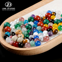 JD GEMS Vente en gros de perles d'agate naturelles de 4 mm à 12 mm, demi-percées, colorées, certifiées CNAS, de haute qualité, pour la fabrication de bijoux et de bracelets