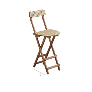 Foldable High <b>Stool</b> Nan <b>Bamboo</b> Wood Base Minimalist Design Bar <b>Stool</b> For Home Coffee Shop Use - Product Image 5