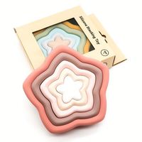 Nouvelle tendance sans BPA Montessori éducatif enfants jouet bloc bébé Silicone jouets empilables