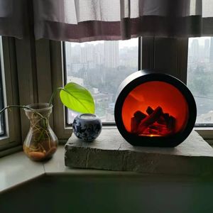 Décoratif LED cheminée Noël créatif petits ornements maison tissus d'ameublement Festival artisanat chandelier charbon flamme lampe - Product Image 3