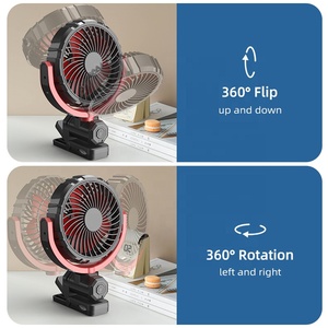 Ventilateurs miniatures sans fil F7102 de 6 pouces, ventilateur rechargeable avec batterie au lithium pour bureau, voiture, voyage, camping - Product Image 4
