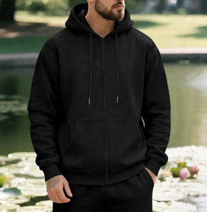 Sweat-shirt en polaire pour homme de haute qualité, couleur unie, à capuche, décontracté, pour l'automne et l'hiver - Product Image 5