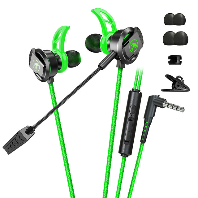 XMOWI Rx3 Gaming Earphone with Detachable Microphone Noise Isolating In-Ear E-Sport Wired Earbud Powerful Bass, Headset with Mic