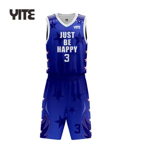 Hot sale basketball uniform reversible sublimation basketball jerseys