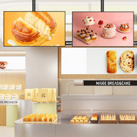 32 43 50 55 pulgadas 10mm Pantalla de publicidad montada en la pared Restaurante Tienda minorista Lcd Digital Restaurante TV Menú Pantalla de visualización