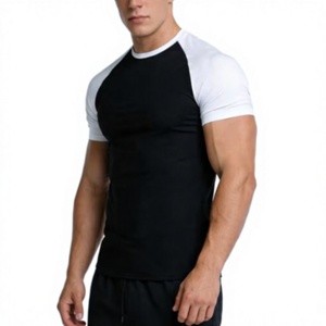 Camiseta Deportiva Casual para Hombre, Cuello Redondo, Manga Raglán, Corte Regular, Color Negro y Blanco, Tejido de Punto, Diseño Ecológico - Product Image 6