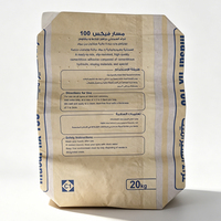 Sac en papier kraft recyclable et écologique de 50 kg avec logo personnalisé, imprimé flexo, résistant à l'humidité, pour produits chimiques, chaux et adhésifs pour carrelage