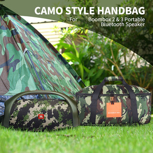 Bolsa de almacenamiento <span class=keywords><strong>portátil</strong></span> para altavoces <span class=keywords><strong>JBL</strong></span> <span class=keywords><strong>BOOMBOX</strong></span> 2/<span class=keywords><strong>3</strong></span>/4, bolsa de almacenamiento con diseño de camuflaje, se puede transportar a mano y se puede llevar cruzado al hombro. - Product Image 5