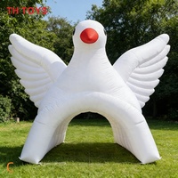 Expédition aérienne rapide à domicile, Arche gonflable géante en forme de colombe de la paix, Tente tunnel gonflable personnalisée en forme de colombe pour événements