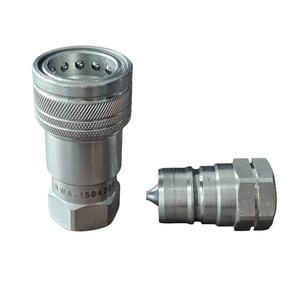 ISO7241-A 1/2 inch BSP hydraulische snelkoppeling met stofkappen voor graafmachines en hydraulische systemen - Product Image 5