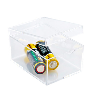 Transparent Plastic <b>Storage</b> <b>Box</b> Rectangle Desktop Organizer Jewelry Display Case Small Size Clear Acrylic Container - Product Image 5